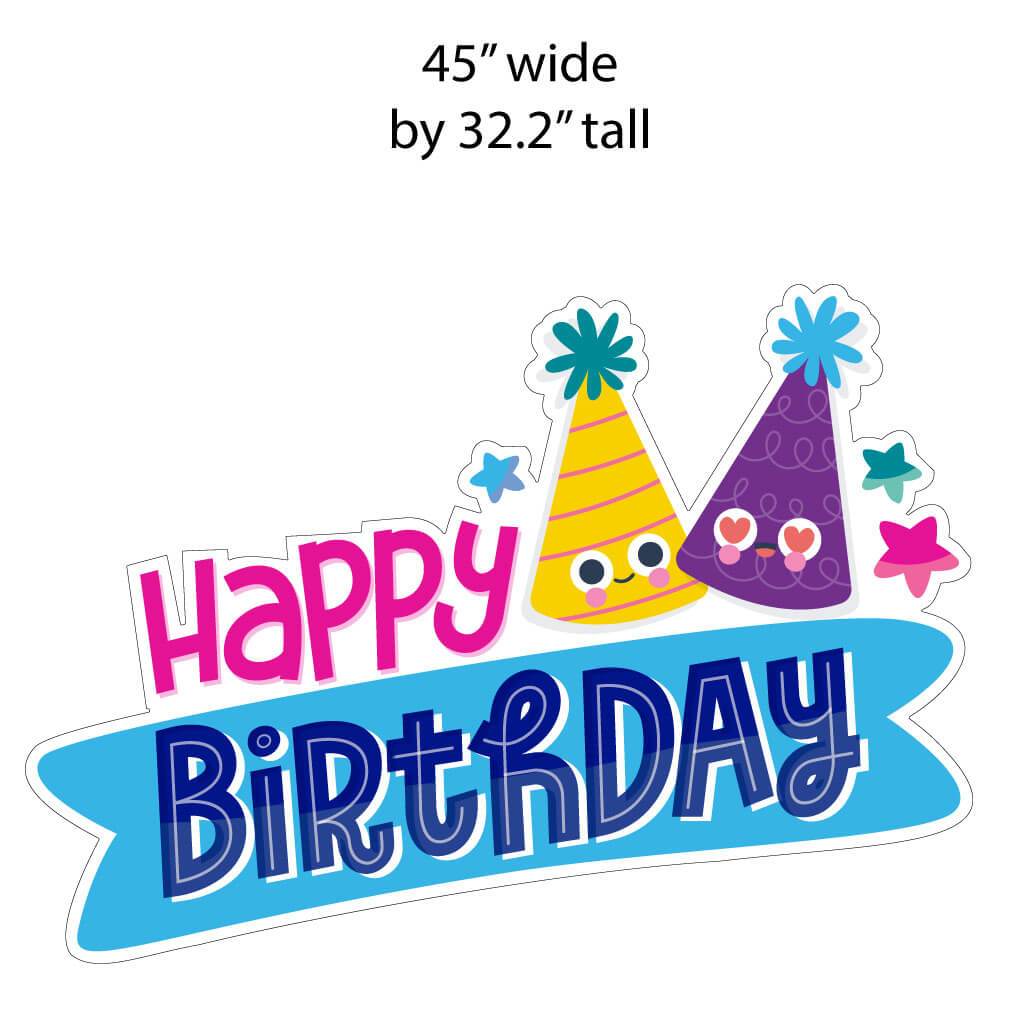 Large Happy Birthday 'Enjoy Your Day' Accessory Yard Card Signs
