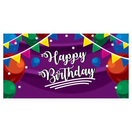 Balloons Happy Birthday Banner