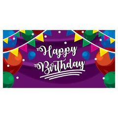 Balloons Happy Birthday Banner