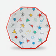 Happy Colors Small Plates 7" (Set of 8) – Colorful Kids Birthday Party Supplies