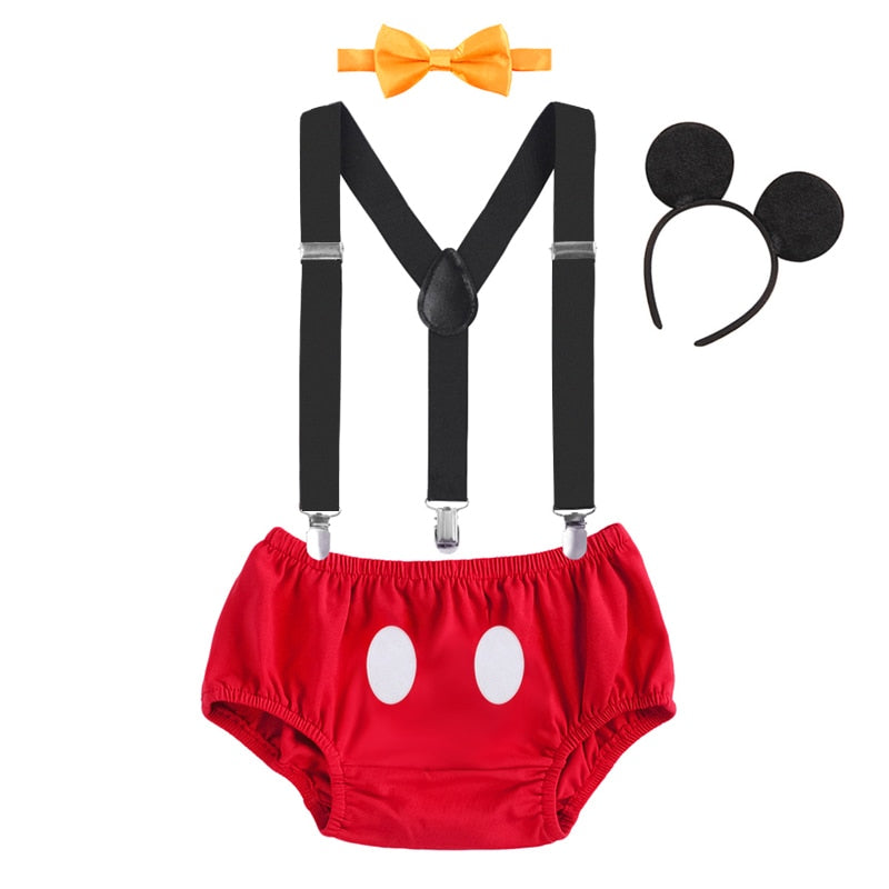 Baby Character Costume Set with Romper and Headgear