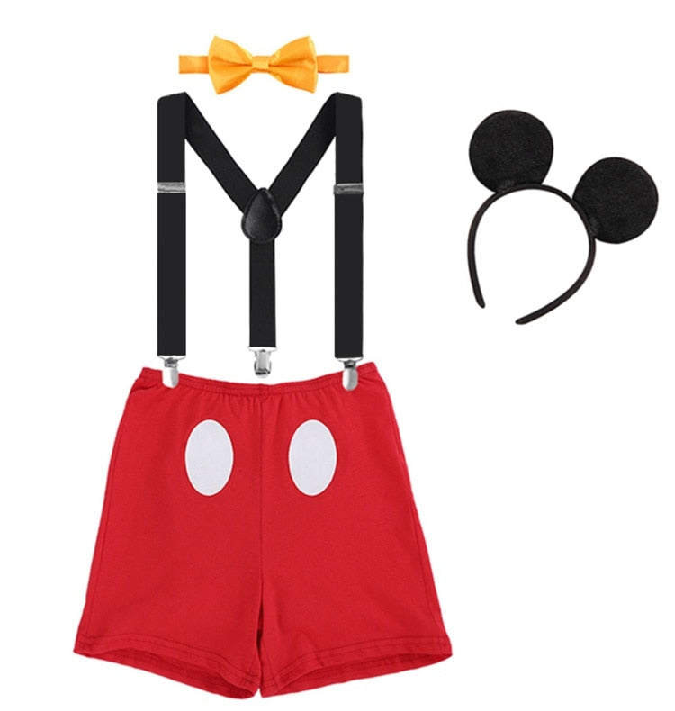 Baby Character Costume Set with Romper and Headgear