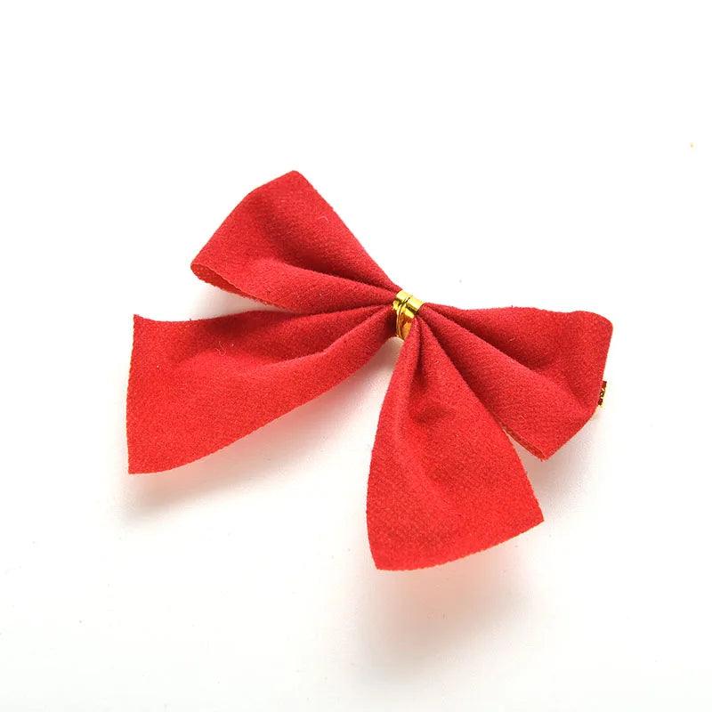 12-Piece Red Bow Christmas Ornament Set