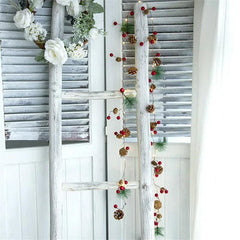 2 m Battery-Powered Pine Cone & Star Christmas String Lights