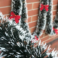 2 m Christmas Garland with Bow & Ball Designs