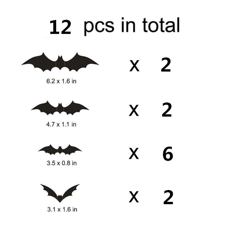3D Bat Wall Stickers