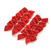 12-Piece Red Bow Christmas Ornament Set