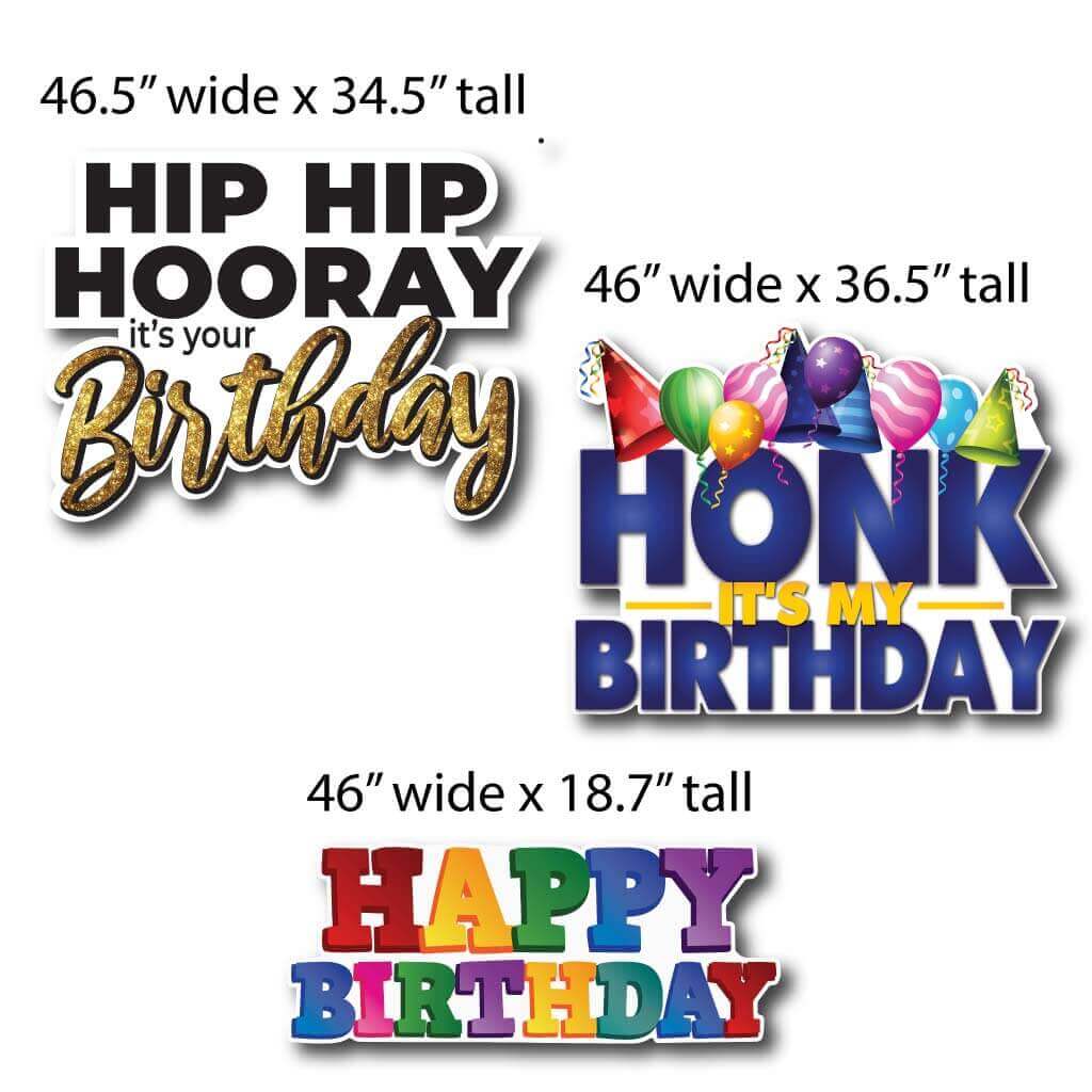 Large Birthday Greetings Yard Signs