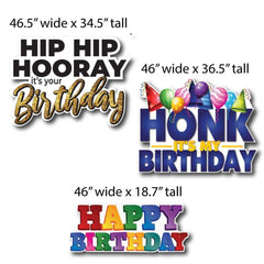 Large Birthday Greetings Yard Signs