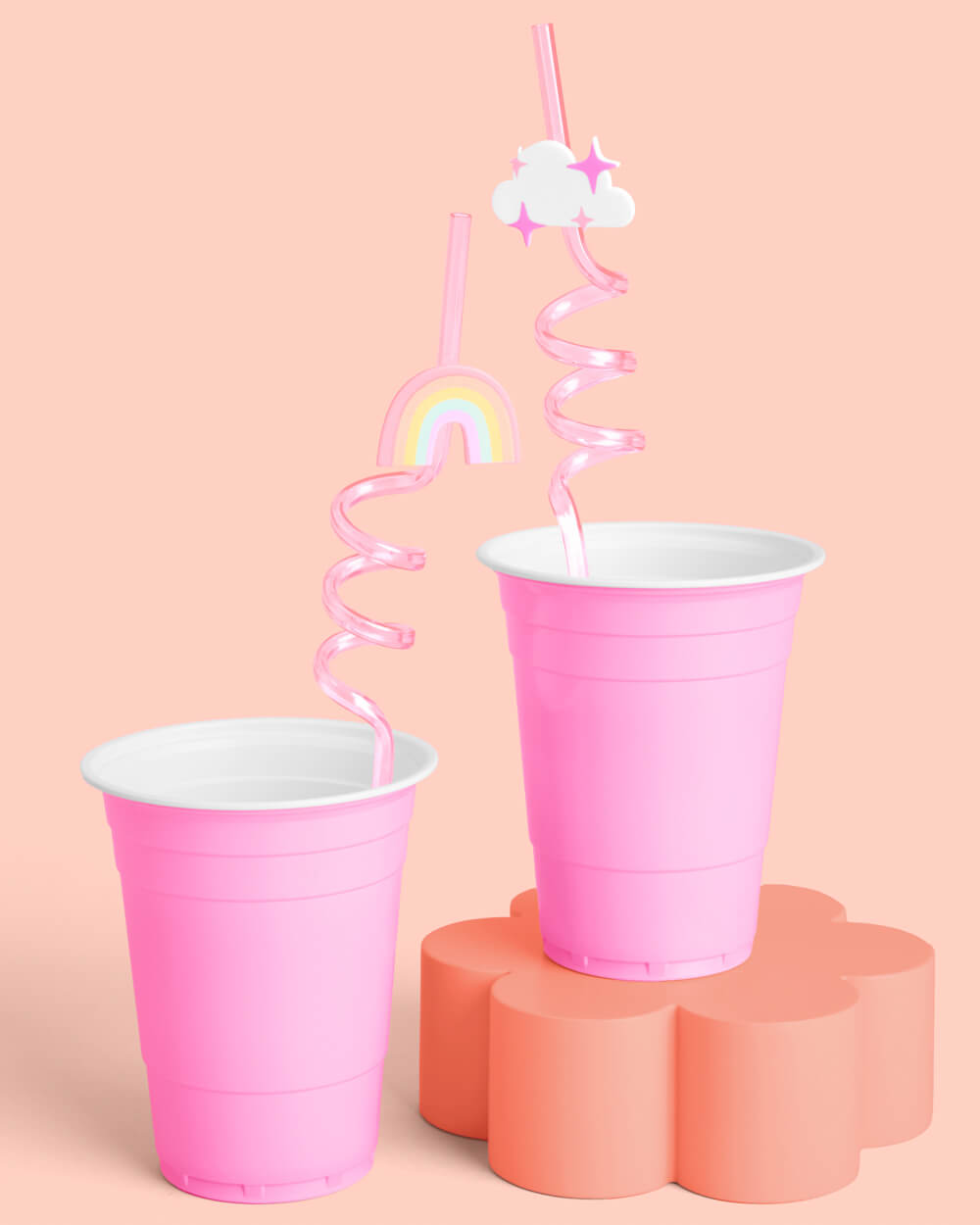 Rainbow Straws - 16 reusable straws
