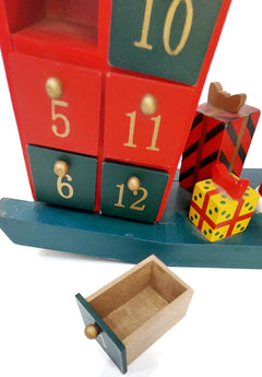 Santa's Wooden Horse Advent Calendar Wizardi F07M6-16