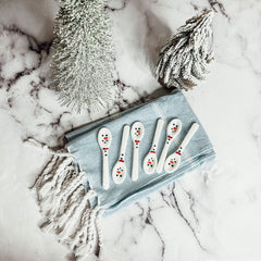Snowman Edible Spoons