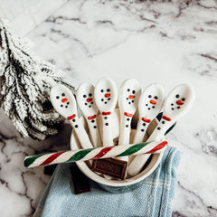 Snowman Edible Spoons