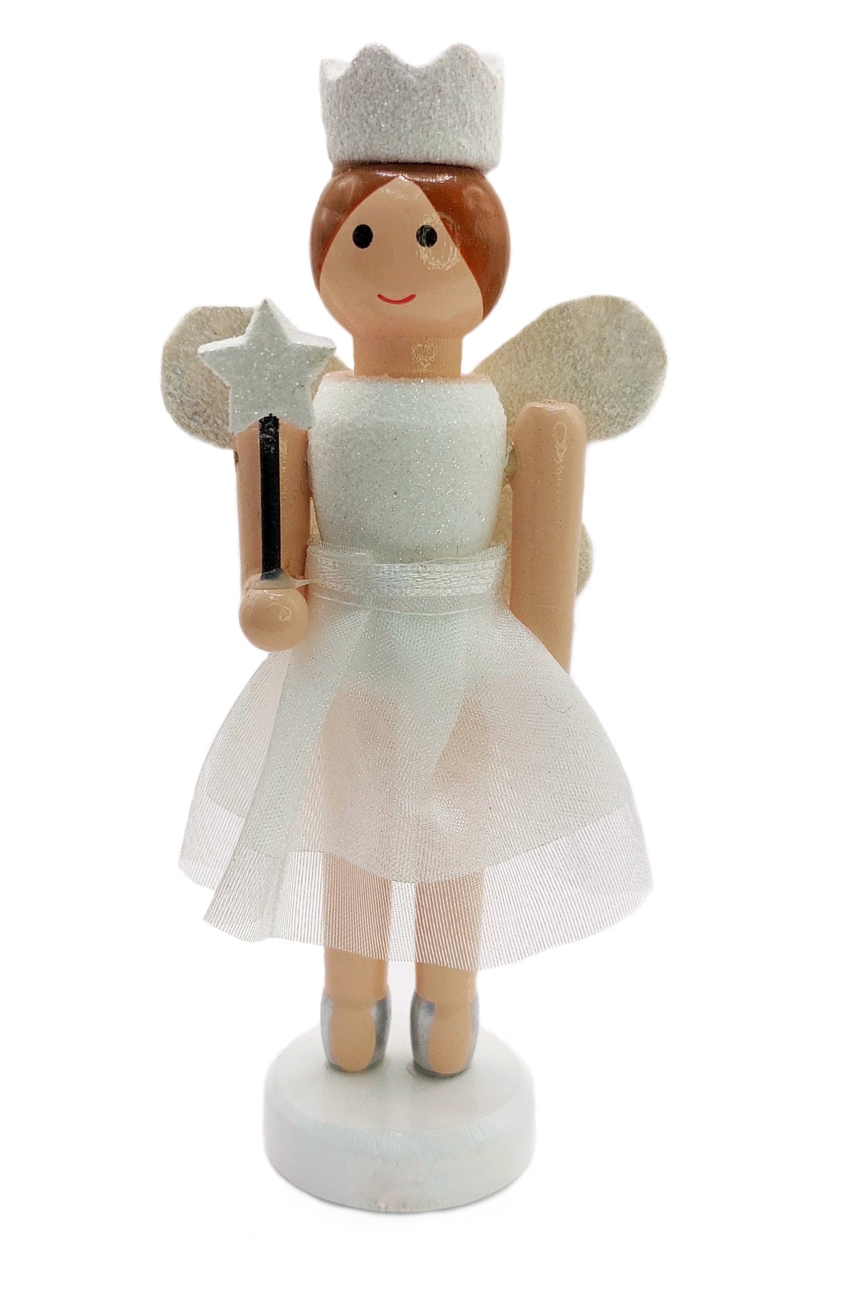 Gold White and Silver Fairy Christmas Wooden Nutcracker Figurines 5 in Set of 3 by Wizardi F07M14-13-N01657
