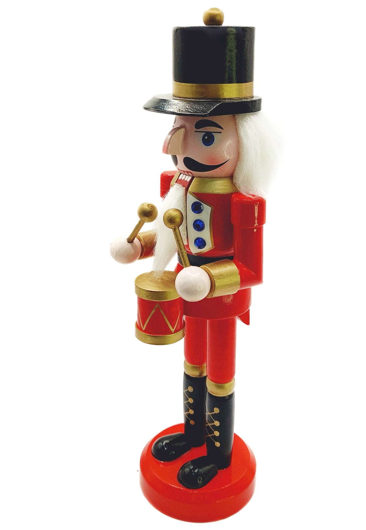 Classic Red Drummer Christmas Wooden Nutcracker 10 in by Wizardi F07M6-13A