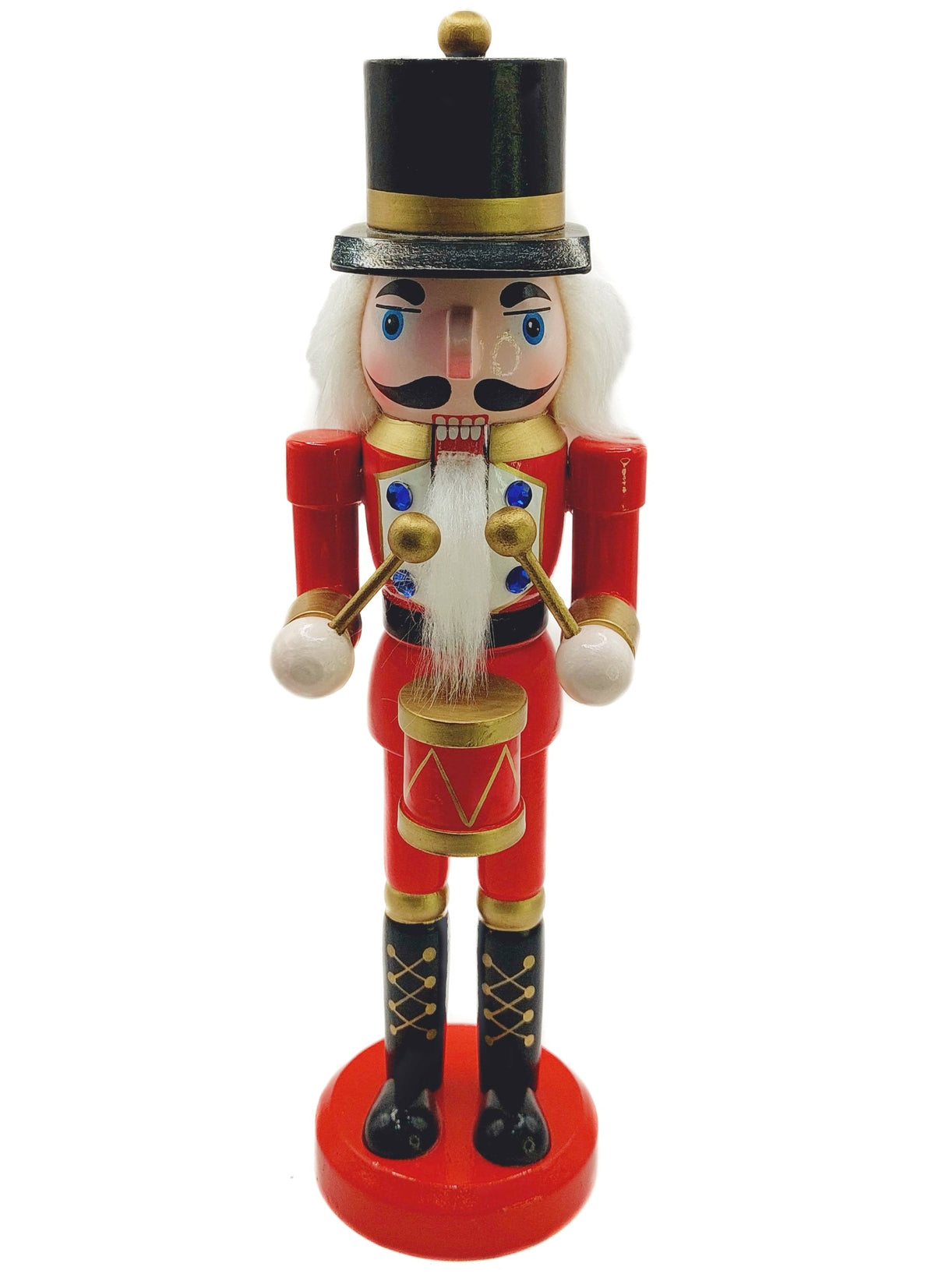 Classic Red Drummer Christmas Wooden Nutcracker 10 in by Wizardi F07M6-13A