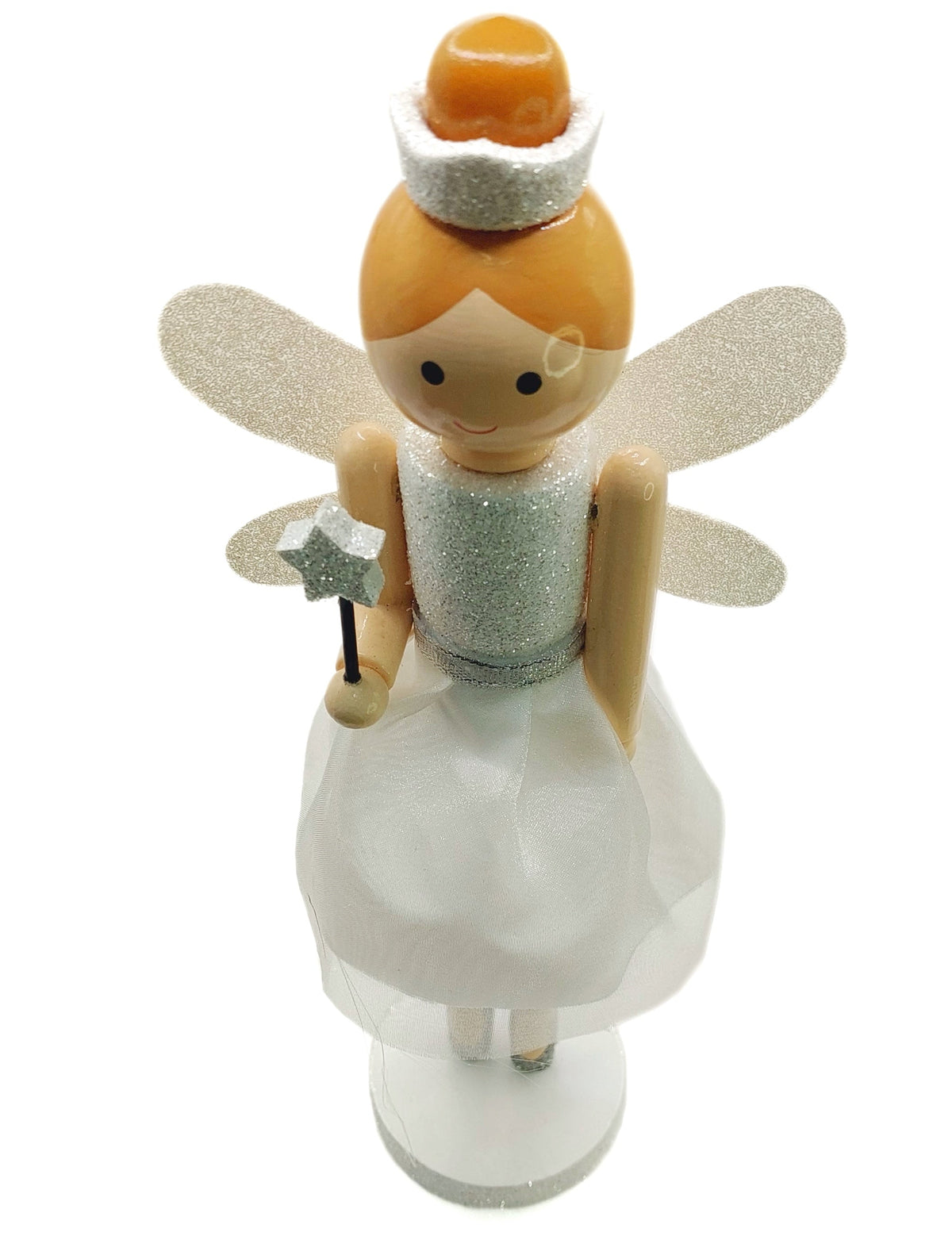 White Fairy Princess Christmas Wooden Nutcracker Figurine 12 in by Wizardi F07M6-2 White