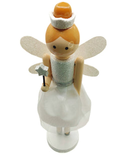White Fairy Princess Christmas Wooden Nutcracker Figurine 12 in by Wizardi F07M6-2 White