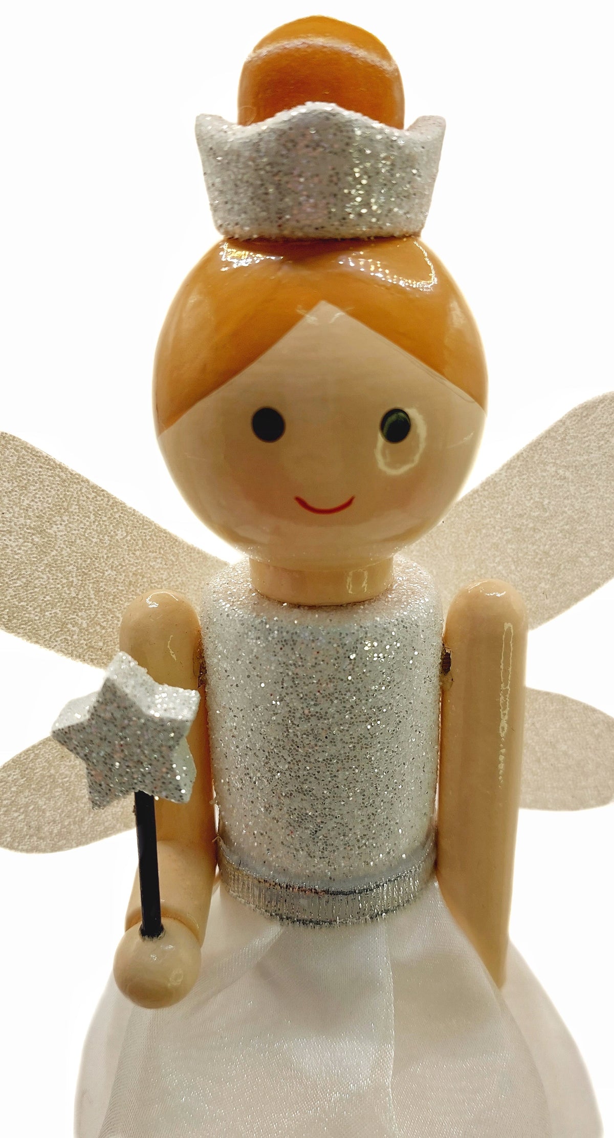White Fairy Princess Christmas Wooden Nutcracker Figurine 12 in by Wizardi F07M6-2 White