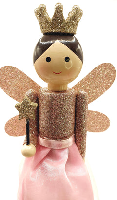 Pink Sugar Plum Fairy Christmas Wooden Nutcracker Figurine 12 in by Wizardi F07M6-2 Pink