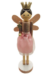 Pink Sugar Plum Fairy Christmas Wooden Nutcracker Figurine 12 in by Wizardi F07M6-2 Pink
