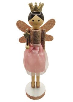 Pink Sugar Plum Fairy Christmas Wooden Nutcracker Figurine 12 in by Wizardi F07M6-2 Pink