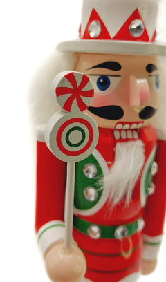 Peppermint Crown Candy Christmas Wooden Nutcracker 12 in by Wizardi F07M14-31-N01702B