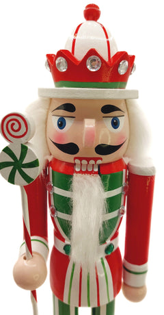 Peppermint Candy King Christmas Wooden Nutcracker 12 in by Wizardi F07M14-31-N01702D