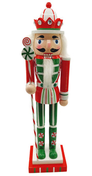 Peppermint Candy King Christmas Wooden Nutcracker 12 in by Wizardi F07M14-31-N01702D