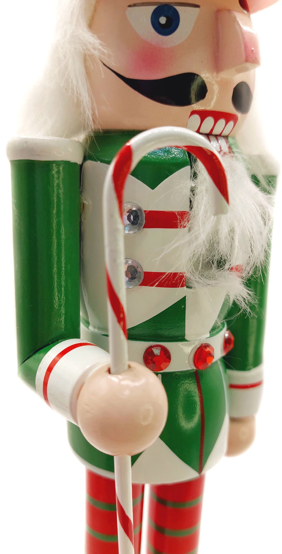 Peppermint Candy Soldier Christmas Wooden Nutcracker 12 in by Wizardi F07M14-31-N01702A