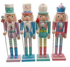 Lavender Pastel Lollipop Christmas Wooden Nutcracker 12 in by Wizardi F07M14-30-N01703 purple stand