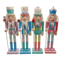 Pastel Blue Candyland Christmas Wooden Nutcracker 12 in by Wizardi F07M14-30-N01703 blue stand