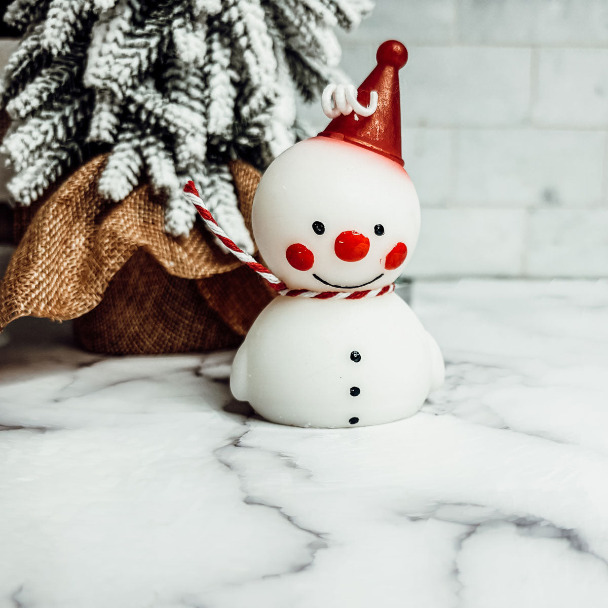 Snowman Candle