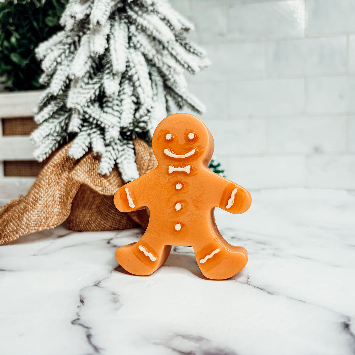 Gingerbread Man Candle