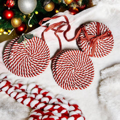 Candy Cane Coaster 4pk