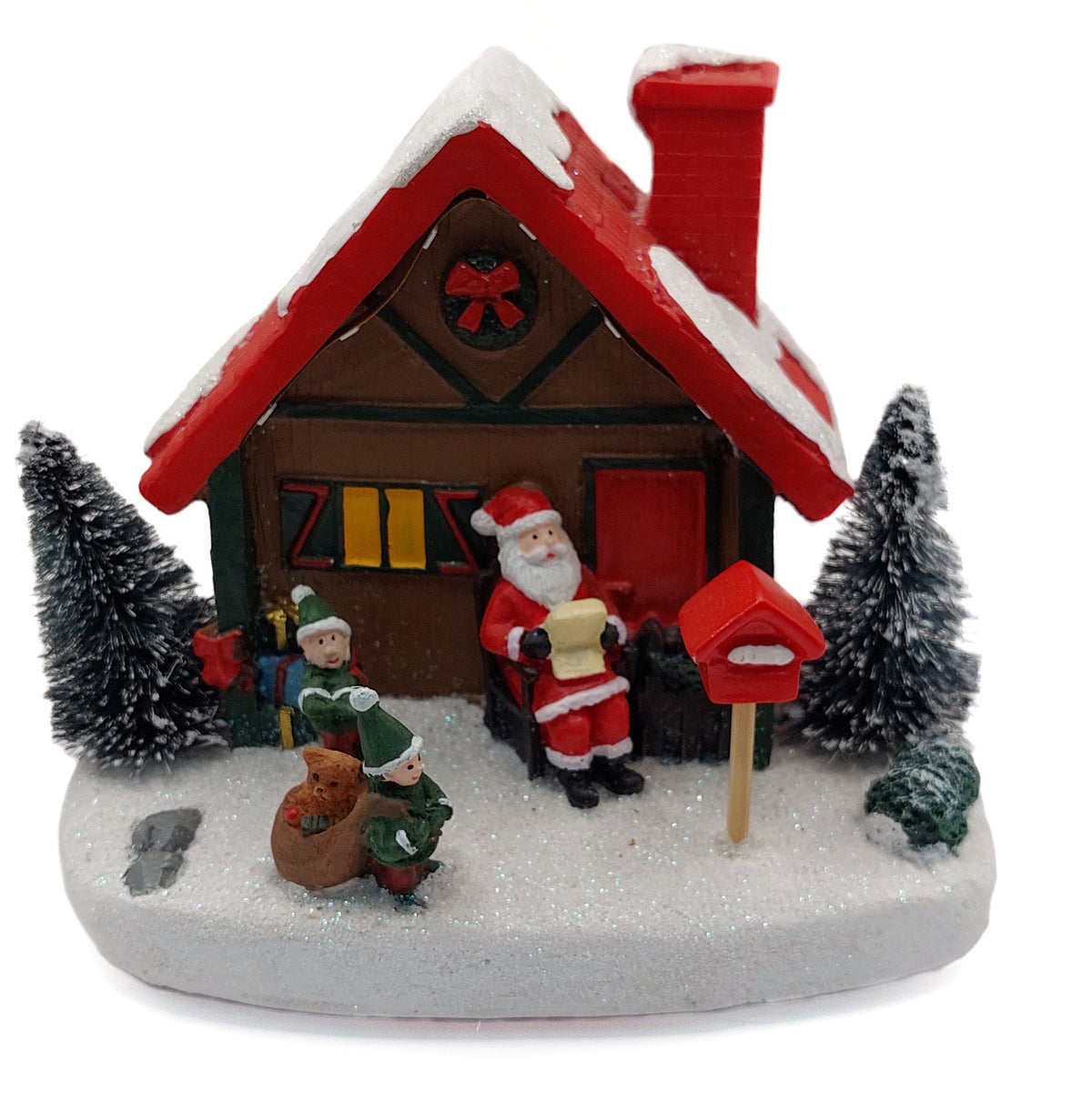 Christmas Cottage with Santa. Village