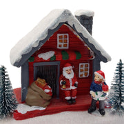 Christmas Cottage with Santa. Village Wizardi F07-N1-7-578B