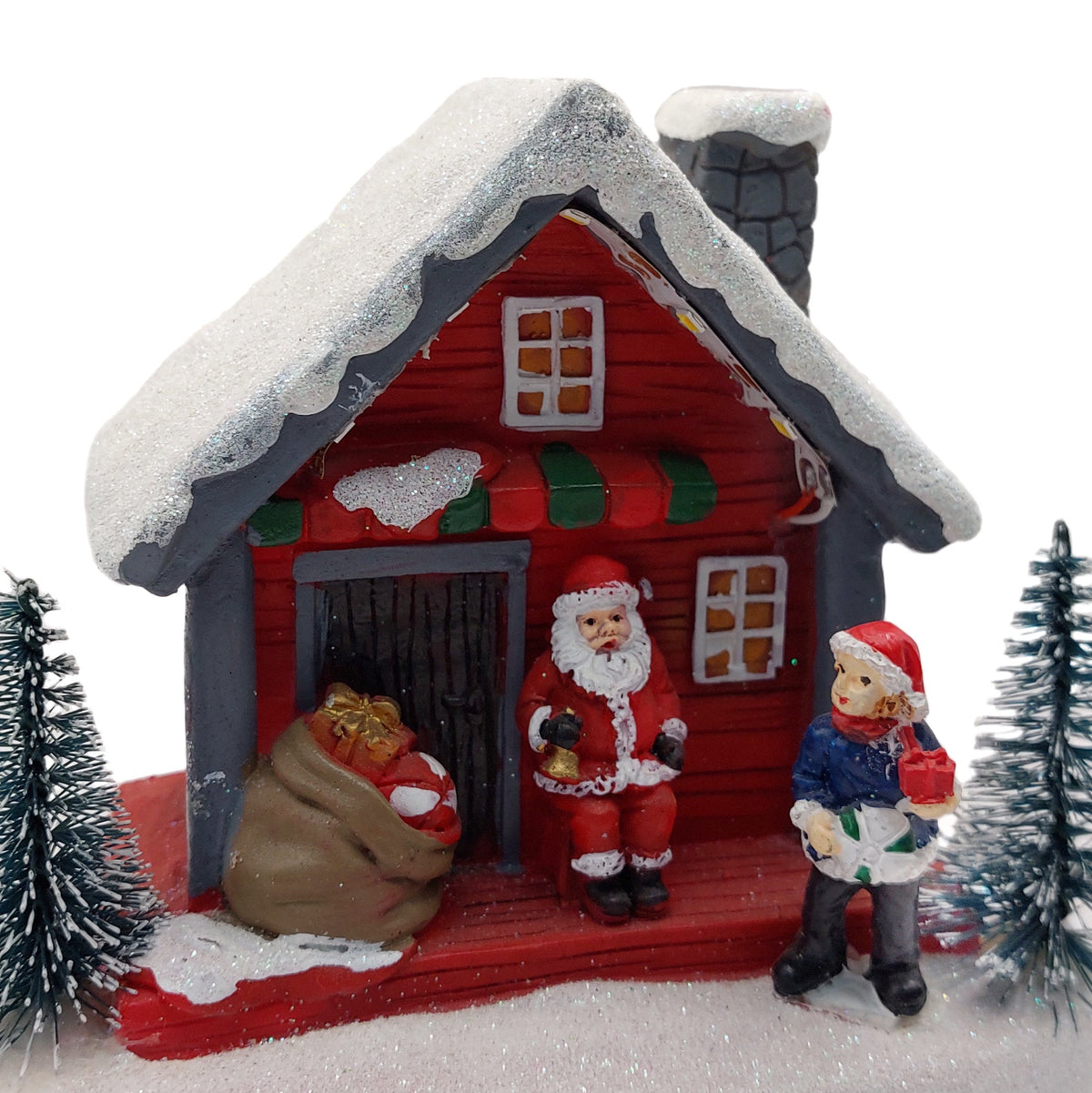 Christmas Cottage with Santa. Village Wizardi F07-N1-7-578B