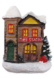 Fire Station Christmas Village