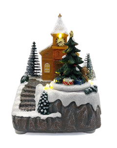 Snowy Church. Christmas Village Wizardi F07-N1-12-2704A
