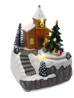 Snowy Church. Christmas Village Wizardi F07-N1-12-2704A
