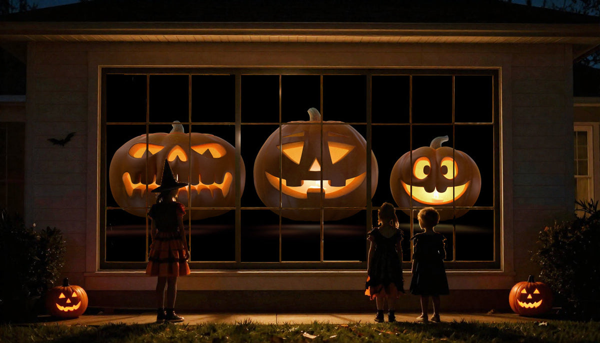 HoliScapes® USB Projector Kit - Jack-O’-Lantern Jamboree 2 + Projector + 48" x 72" Projection Screen