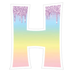 22.75" KG The Last Time Happy Birthday Dripping Glitter Ombre - 13 pc set