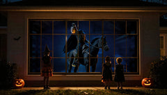 HoliScapes® USB Projector Kit - Legends of Halloween + Projector + 48" x 72" Projection Screen