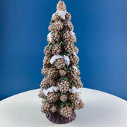 Large 14.5" Tall Pine Cone Tree. Christmas Village Accessory. Holiday Decor. Rustic Home Wood Cabin Display. Kids Room. Gift for Him Her.