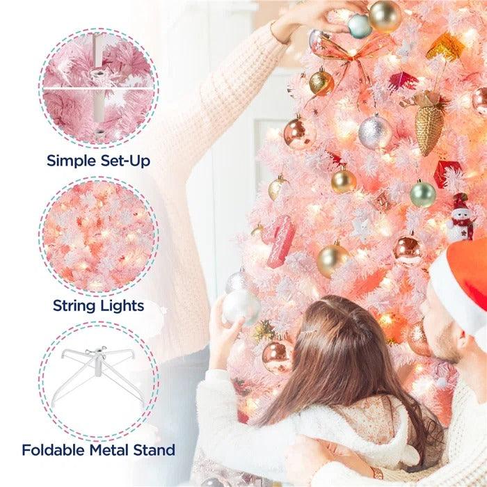 Lighted Artificial Spruce Christmas Tree