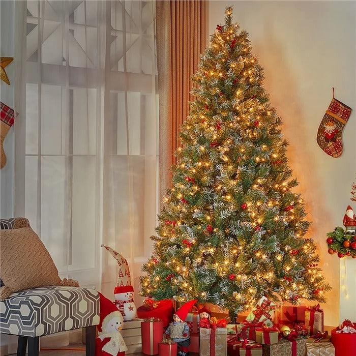 Lighted Artificial Spruce Christmas Tree