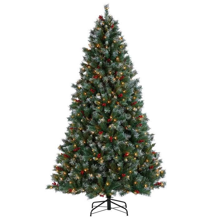 Lighted Artificial Spruce Christmas Tree