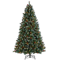 Lighted Artificial Spruce Christmas Tree