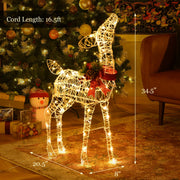 34.5 Inch Lighted Christmas Reindeer Decoration with 50 Warm White LED Lights